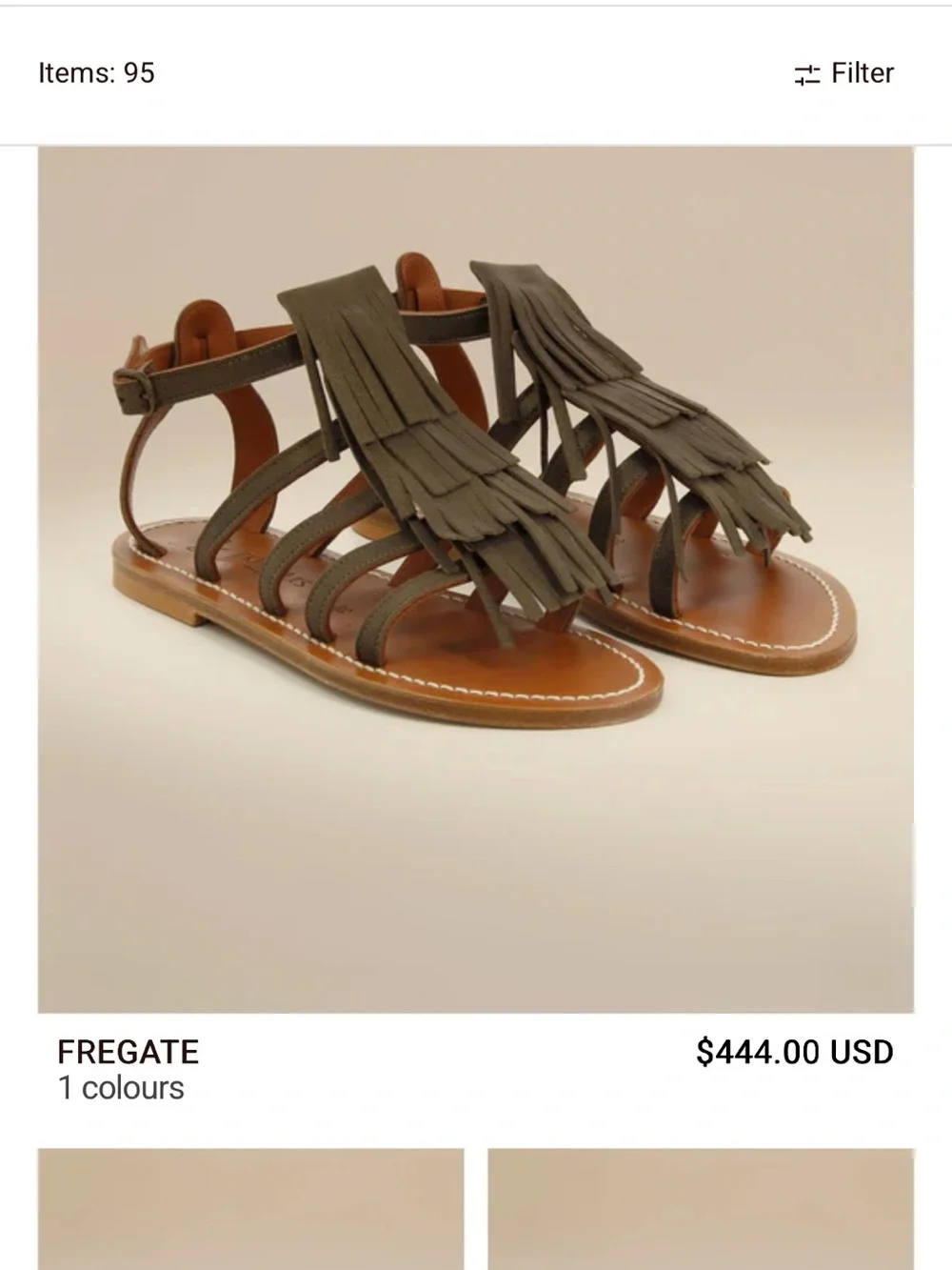 Brand New K.Jacques FREGATE Suede Fringe Gladiator Sandals